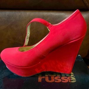 Red Wedge Heel